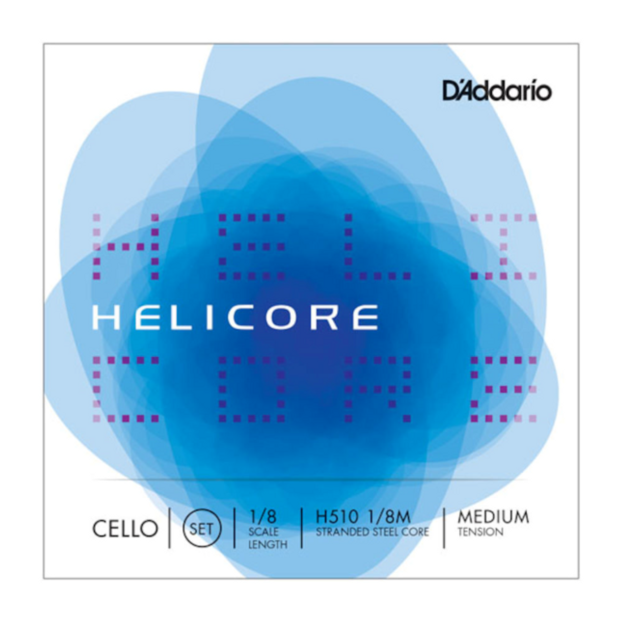 Helicore Cello String Set, 1/8 Scale, Medium Tension