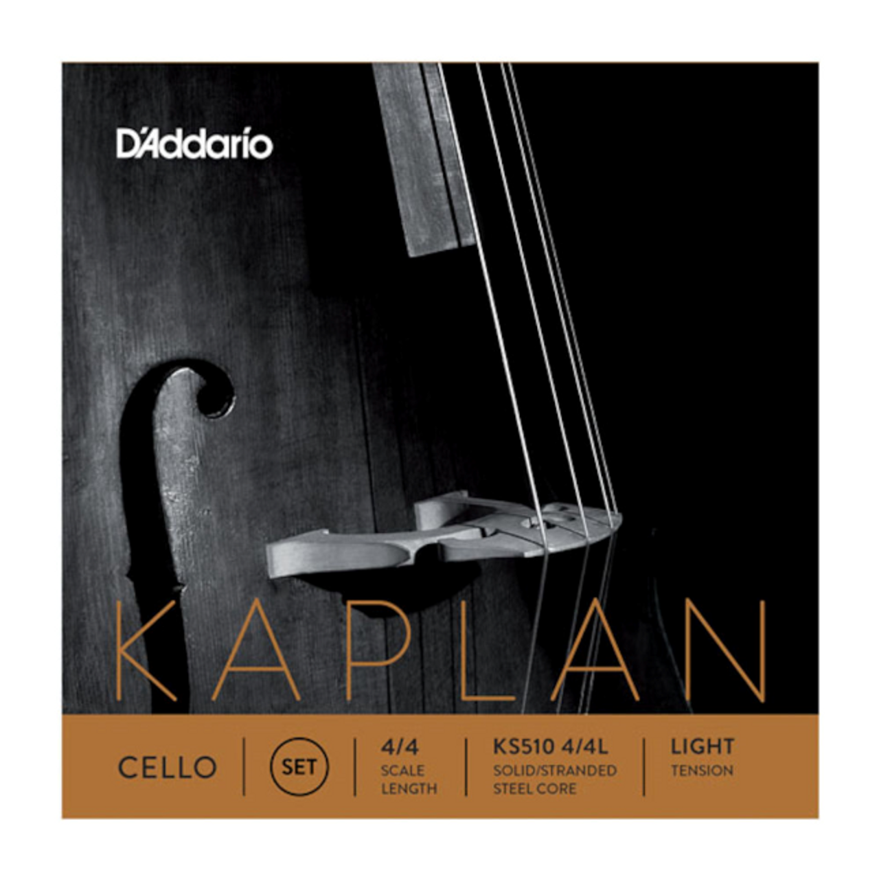 Kaplan Cello String Set, 4/4 Scale, Light Tension