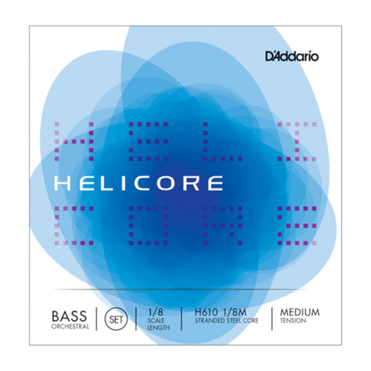 Helicore Orchestral Bass String Set, 1/8 Scale, Medium Tension