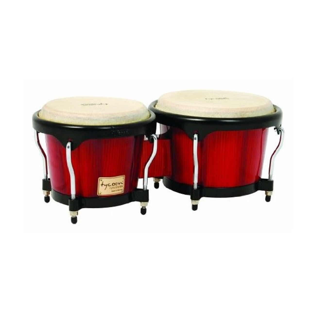Tycoon Supremo Series Red Finish Bongos 7″ & 8-1/2″