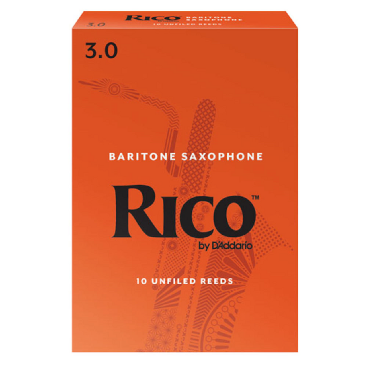 Rico by D'Addario Baritone Sax Reeds, Strength 3.5, 25-pack