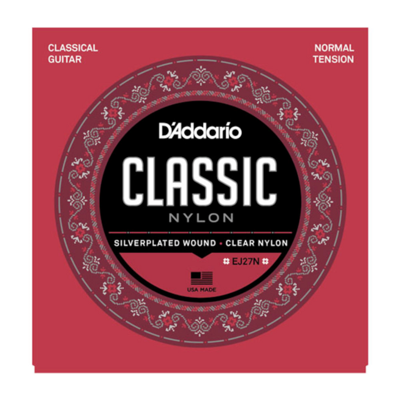 D'Addario EJ27N Student Nylon Classical Guitar Strings, Normal Tension