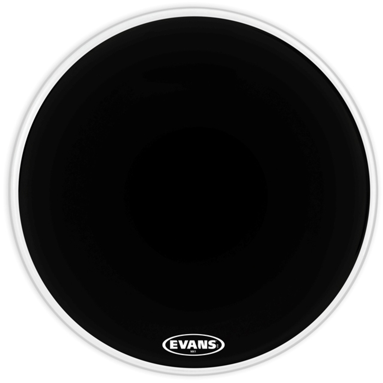 Evans MX1 Black Marching Bass Drum Head, 22 Inch