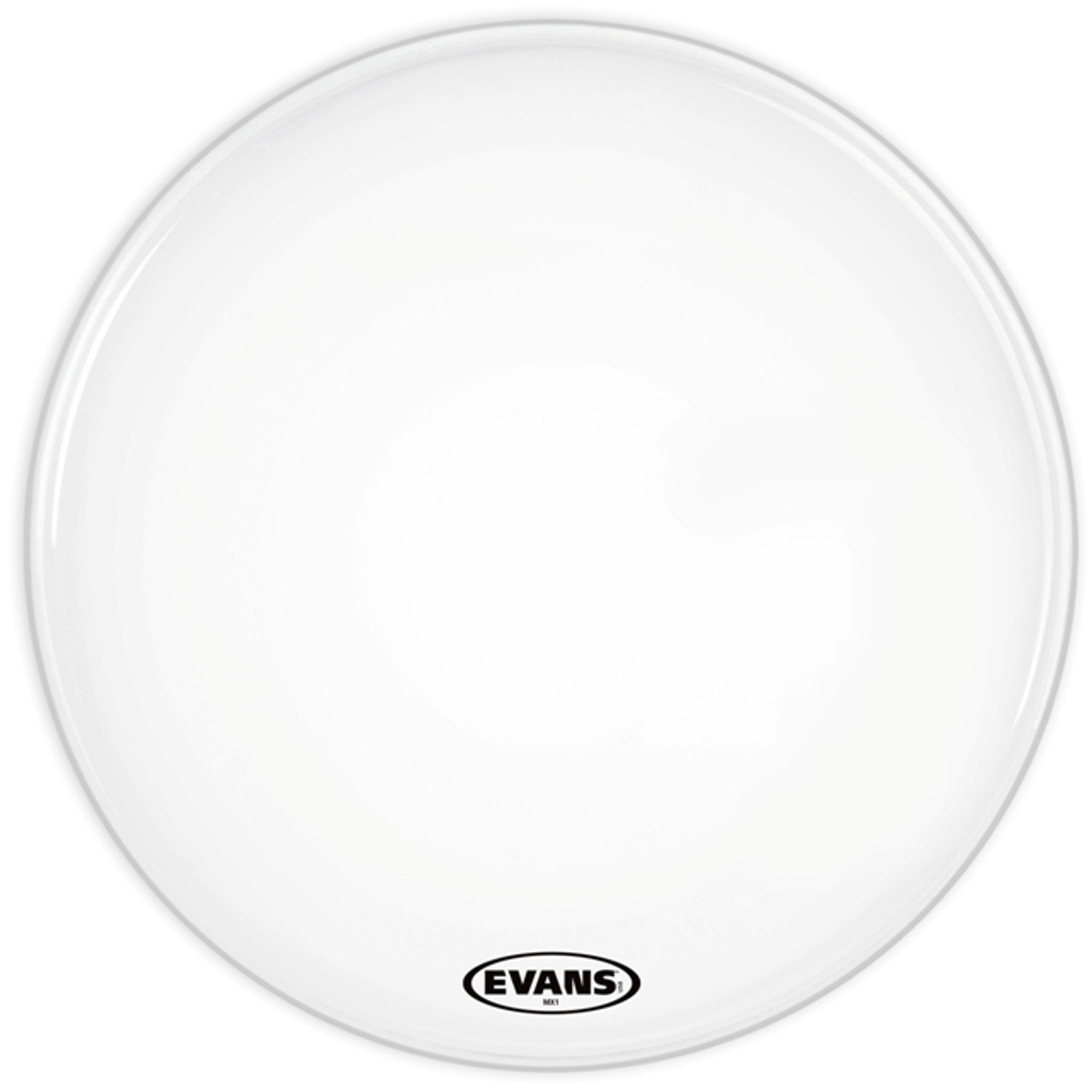 Evans MX1 White Marching Bass Drum Head, 20 Inch