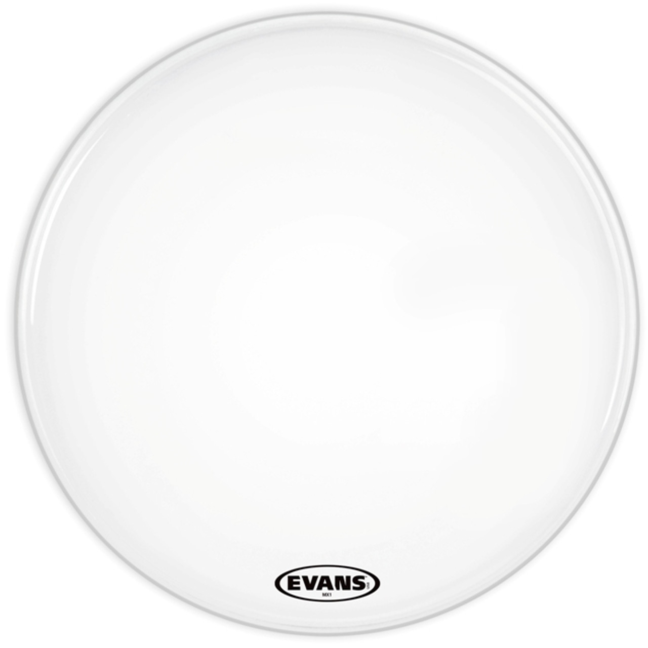 Evans MX1 White Marching Bass Drum Head, 28 Inch
