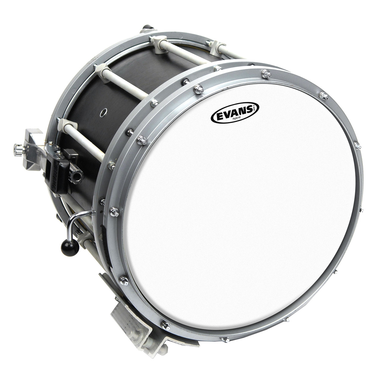 Evans Hybrid White Marching Snare Drum Head, 14 Inch