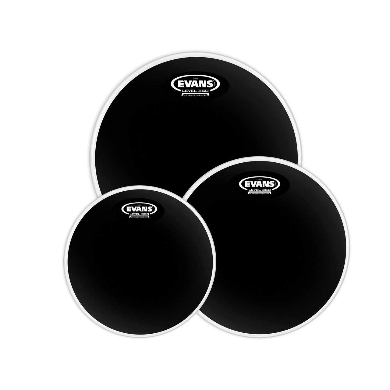 Evans Black Chrome Tompack, Fusion (10 inch, 12 inch, 14 inch)