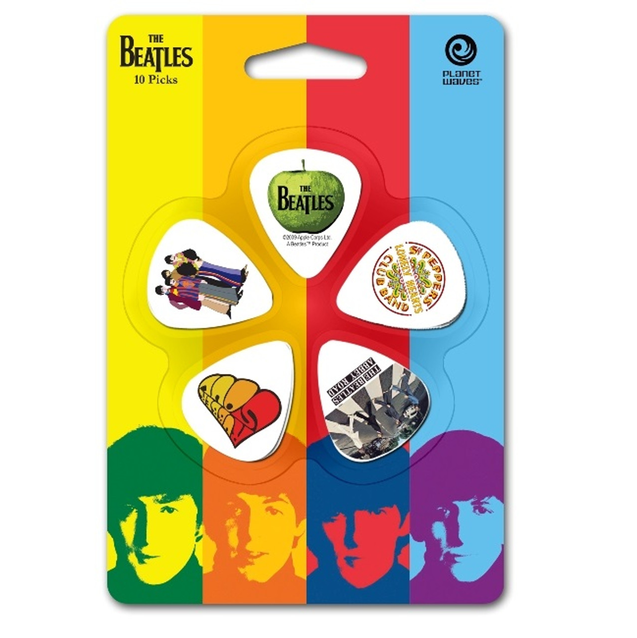 Planet Waves Beatles Guitar Picks, Albums, 10 pack, Heavy