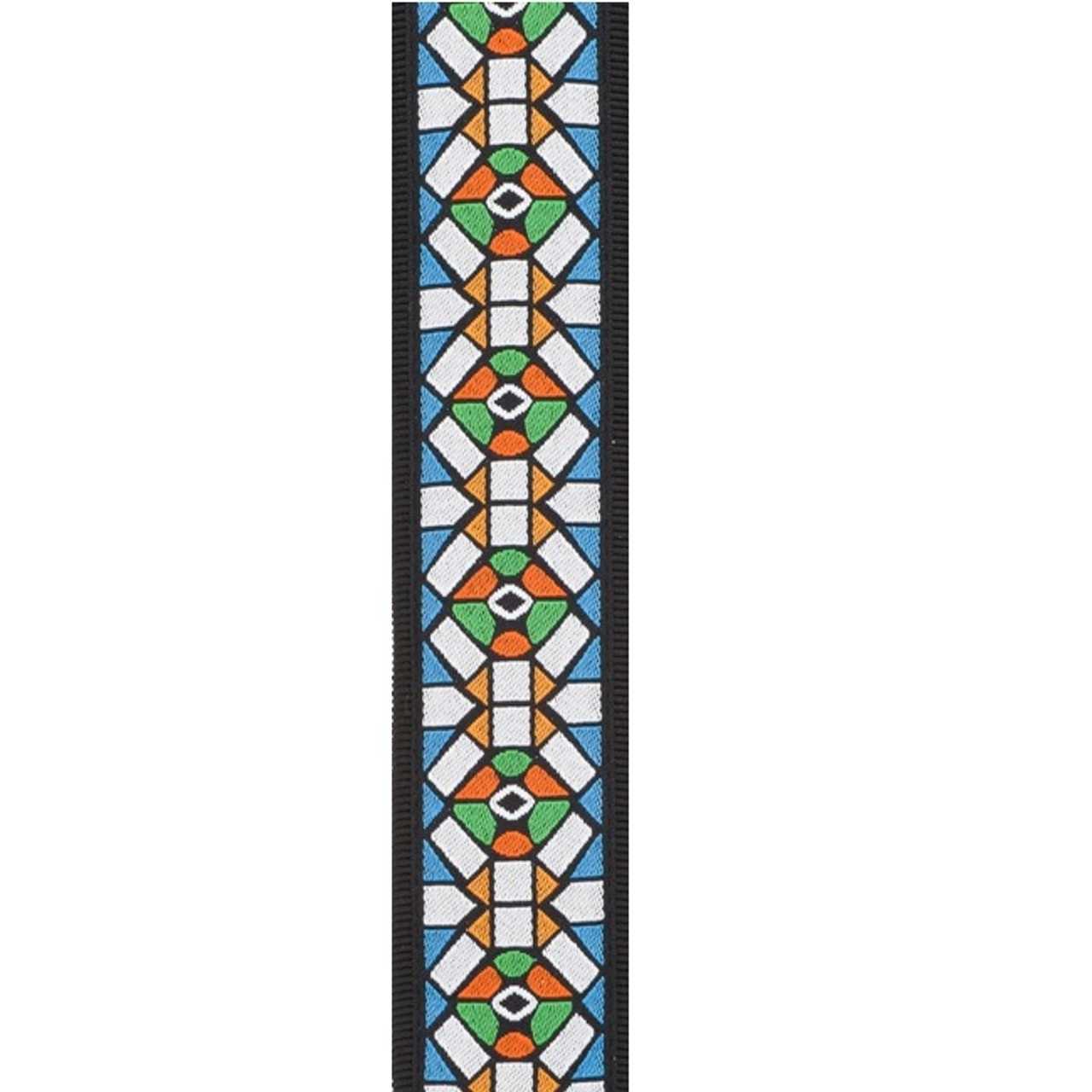 Planet Waves Woven Guitar Strap, Stained Glass