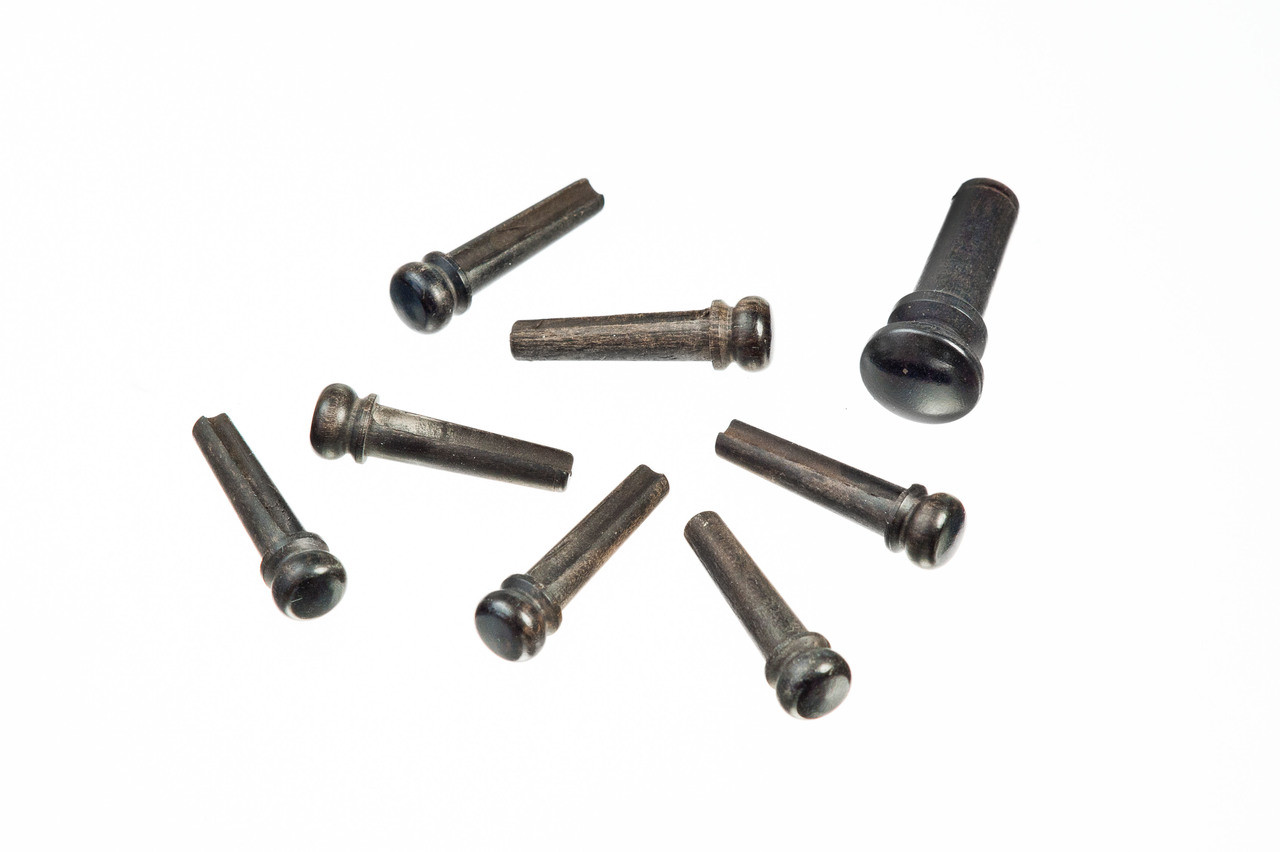 Planet Waves Ebony Bridge Pins with End Pin Set, Ebony