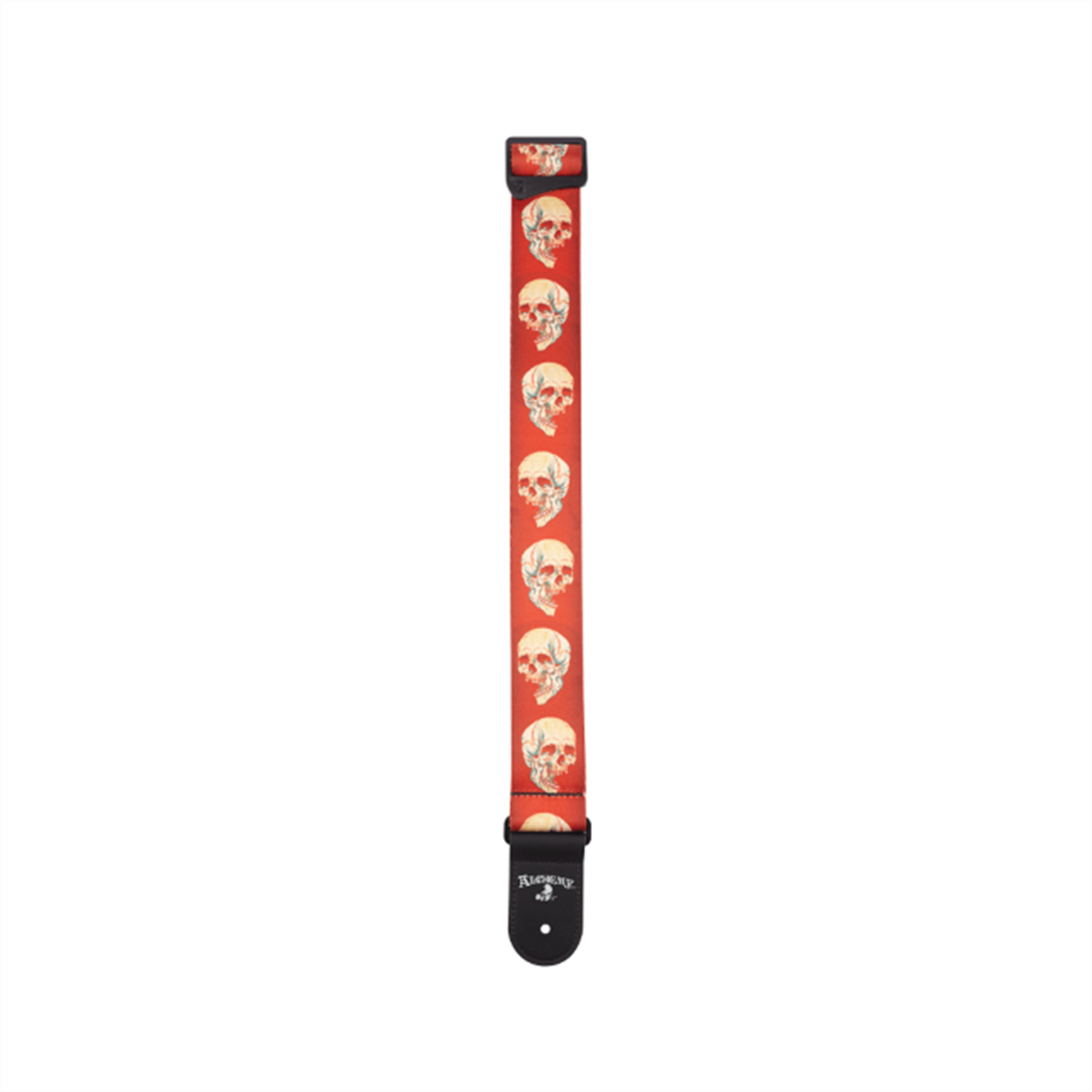 Alchemy Guitar Strap, Live Life Skull