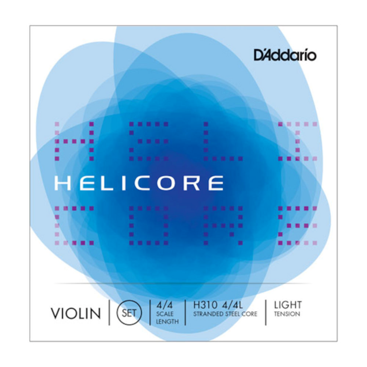 Helicore Violin String Set, 4/4 Scale, Light Tension