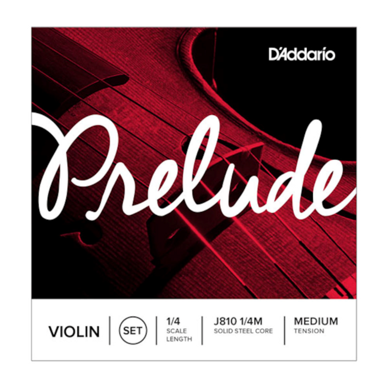 Prelude Violin String Set, 1/4 Scale, Medium Tension