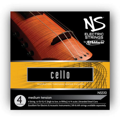 NS Electric Cello String Set, 4/4 Scale, Medium Tension