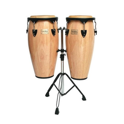 Tycoon Supremo Series Natural 10″ and 11″ Congas with Black Hardware