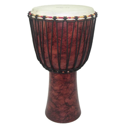 Tycoon Red Marble Rope-Tuned Djembes 10 Inch