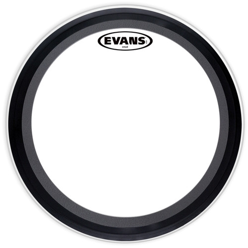 Evans EMAD Coated White Bass Drum Head, 18 Inch
