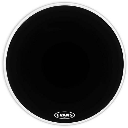 Evans MX1 Black Marching Bass Drum Head, 28 Inch