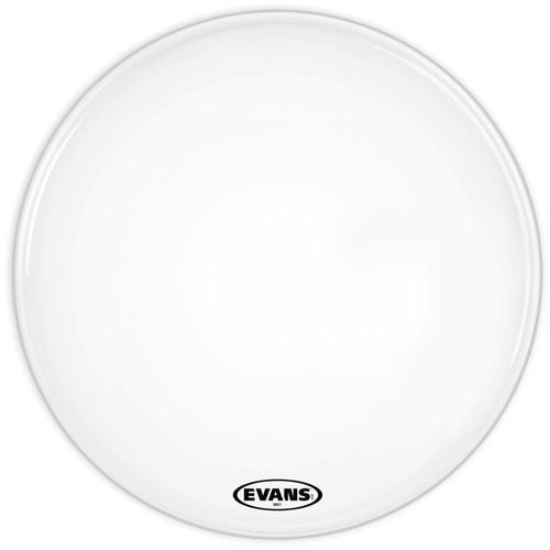 Evans MX1 White Marching Bass Drum Head, 24 Inch