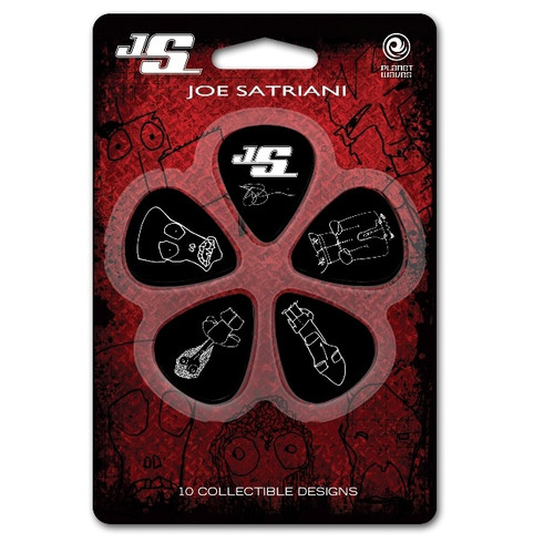 Planet Waves Joe Satriani Guitar Picks, Black, 10 Pack, Light