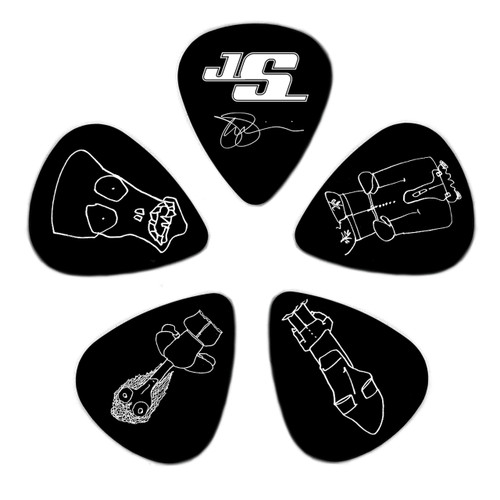 Planet Waves Joe Satriani Guitar Picks, Black, 10 Pack, Medium