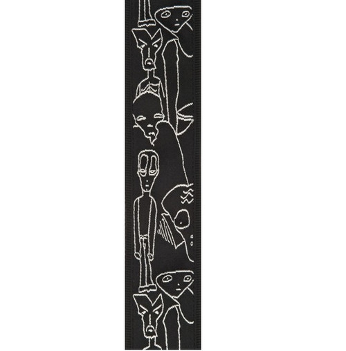 Planet Waves Joe Satriani Guitar Strap, Silver Sketches