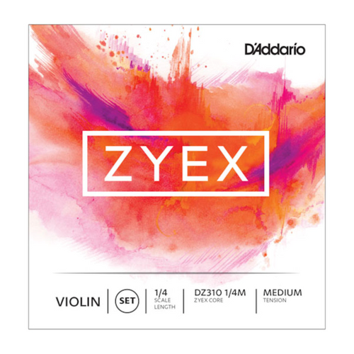 Zyex Violin String Set, 1/4 Scale, Medium Tension