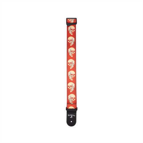 Alchemy Guitar Strap, Live Life Skull