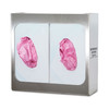 MARKETLAB BOWMAN DOUBLE GLOVE DISPENSERS - Glove Box Dispenser, Holds Two Boxes of Gloves, Two-Way Keyholes For Vertical or Horizontal Wall Mounting, Stainless Steel, 10 9/16"W x 10 1/16"H x 3 13/16"D (Made in USA)