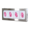 MARKETLAB BOWMAN GLOVE BOX DISPENSERS - Glove Box Dispenser, Quad, Holds Four Boxes of Gloves, Three-Way Keyholes For Vertical or Horizontal Wall Mounting, Stainless Steel, 22 5/16"W x 10"H x 3 13/16"D (Made in USA)