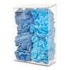 MARKETLAB BOWMAN SPECIALTY ITEMS - Bulk Dispenser, Tall Double Bin, Holds a Variety of Protective Apparel in Bulk, Dual Compartments with Hinged Lid, Openings at Front Bottom, Keyholes For Wall Mounting, Clear PETG Plastic, 12¼"W x 17"H x 5¾D