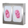 MARKETLAB BOWMAN DOUBLE GLOVE DISPENSERS - Glove Box Dispenser, Double with Dividers, Holds Two Boxes of Gloves, Two-Way Keyholes For Vertical or Horizontal Wall Mounting, Stainless Steel, 10 9/16"W x 10"H x 3 13/16"D (Made in USA)