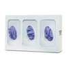 MARKETLAB BOWMAN GLOVE BOX DISPENSERS - Glove Box Dispenser, Triple with Dividers, Holds 3 Boxes of Gloves, Two-Way Keyholes For Vertical or Horizontal Wall Mounting, White Powder Coated Steel