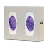 MARKETLAB BOWMAN GLOVE BOX DISPENSERS - Glove Box Dispenser, Double with Dividers, Holds 2 Boxes of Gloves, Three-Way Keyholes For Vertical or Horizontal Wall Mounting, Quartz ABS Plastic