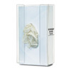 MARKETLAB BOWMAN GLOVE BOX DISPENSERS - Glove Box Dispenser, Single, Narrow, Holds One Thin Box of Gloves, Three-Way Keyholes For Vertical or Horizontal Wall Mounting, Clear PETG Plastic