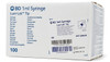 BD Syringe Only, 1mL, Luer-Lok™ Tip, Sterile, Individually Wrapped, 100/bx, 8 bx/cs (Continental US Only)