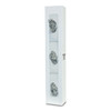 MARKETLAB BOWMAN VERTICAL GLOVE DISPENSERS - Glove Box Dispenser, Triple, Space Saver, Holds Three Boxes of Gloves (End-to-End), Two-Way Keyholes For Vertical or Horizontal Wall Mounting, White Powder Coated Steel, 5½"W x 30 1/16"H x 3 15/16"D (Made 