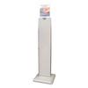 MARKETLAB BOWMAN FLOOR STANDS - Dual-Sided Floor Stand, Holds Automatic Hand Sanitizer Dispensers, Column Square Base, Includes MP-070 Sign Holder - Vertical (Holds any 8.5"(W)x11"(H) Sign), Assembly Hardware Included, Column - Quartz Beige Powder-Co