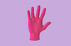 Glove, Exam, Nitrile, Powder-Free (PF), Polymer Coated, Aloe & Vitamin E, Textured, Beaded Cuff, Coral, X-Large (FLAMINGO)