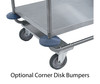LAKESIDE UTILITY CARTS - STAINLESS STEEL TUBULAR MODEL - Medium Duty Cart, 3 Shelves, 22"W x 36"L x 40 5/8"H, 500 lb Capacity, 5" Swivel Casters, 911 Stainless Steel, 21" x 33" Shelf, 10¾" Clearance