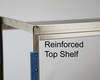 LAKESIDE UTILITY CARTS - STAINLESS STEEL "U" FRAME - Heavy Duty Cart, 2 Shelves, 22 3/8"W x 54 5/8"L x 37"H, 21" x 49" Shelf, 21" Clearance