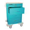 LAKESIDE CLASSIC CARTS - Medical Cart, 4 Drawer, Key Lock, Traffic White