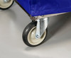 LAKESIDE LINEN CARTS - STAINLESS STEEL - Cart & Cover, 22¼"W x 36 3/8"L x 45½"H, 4 Shelves, 5" Casters, 2 Swivel/ 2 Fixed