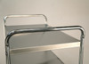 LAKESIDE UTILITY CARTS - STAINLESS STEEL TUBULAR MODEL - Medium Duty Cart, 3 Shelves, 23"W x 36"L x 40 1/8"H, 500 lb Capacity, 5" Swivel Casters, Chrome Plated Legs/ Frame, 21" x 33" Shelf, 10¾" Clearance