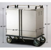LAKESIDE ELITE SERIES™ ENCLOSED ROOM SERVICE DELIVERY CARTS - Enclosed Room Service Cart, 12 Tray Capacity, 32¼"W x 36¾"D x 48¾"H, 190 lb Capacity, Stainless Steel