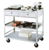 LAKESIDE EQUIPMENT STANDS - Stand, 2 Drawers, 3 Shelves, 20 1/8"W x 36 3/8"D x 35"H, (4) 4" Swivel Casters