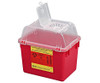 BD Sharps Collector, 8 Qt, Clear Top, Funnel Cap, Red, 24/cs (Continental US Only) - Red