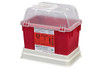 BD Sharps Collector, 8 Qt, Clear Top, Funnel Cap, Red, 24/cs (Continental US Only) - Red