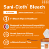 PDI SANI-CLOTH® BLEACH GERMICIDAL DISPOSABLE WIPE Bleach Germicidal Disposable Wipe, Clinical Size, 6" x 5", 160/can, 12 can/cs (30 cs/plt) (US Only)
