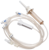 BD Gravity Set, Check Valve Roller Clamp, (3) SmartSite Needle-Free Valves 9", 41" and 86" from 2-Piece Male Luer Lock, 20 Drops/L, 104", 17ml PV, Sterile, 100/cs (Continental US Only) - 9"